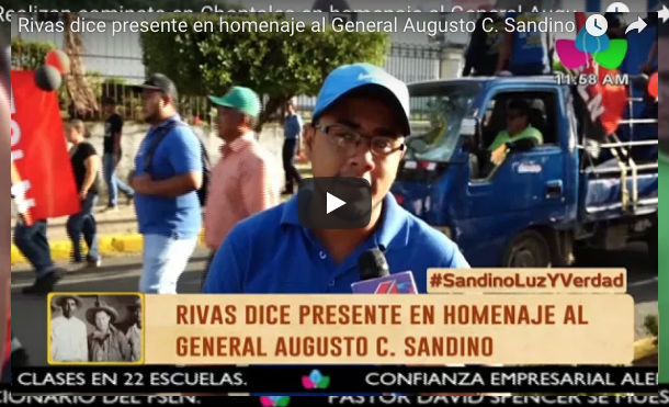Rivas dice presente en homenaje al General Augusto C. Sandino