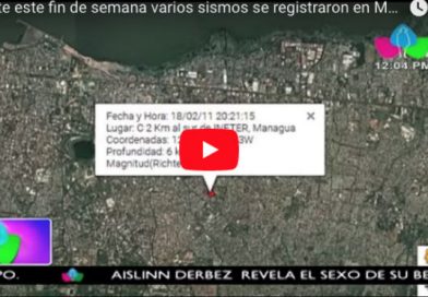 Durante este fin de semana varios sismos se registraron en Managua