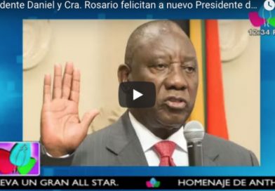 Presidente Daniel y Cra. Rosario felicitan a nuevo Presidente de Sudáfrica