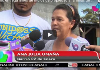 Gobierno entrega miles de títulos de propiedad a familias de Managua