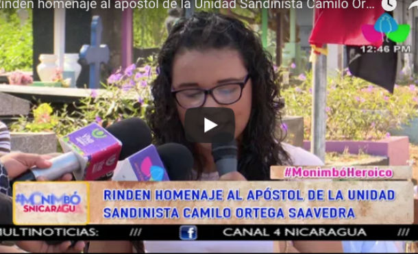 Rinden homenaje al apóstol de la Unidad Sandinista Camilo Ortega Saavedra
