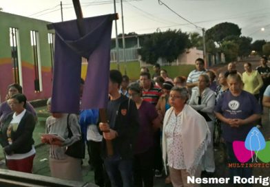 Católicos de Monseñor Lezcano realizan segundo Viacrucis de Cuaresma