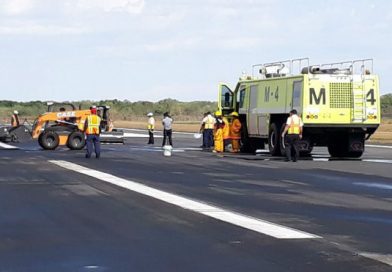Aeropuerto Internacional Augusto C. Sandino atiende emergencia menor en avión que aterrizaba