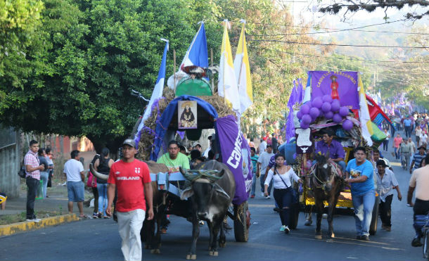 (+Fotos) Carretas peregrinas parten de Masaya rumbo a la morada de Jesús del Rescate