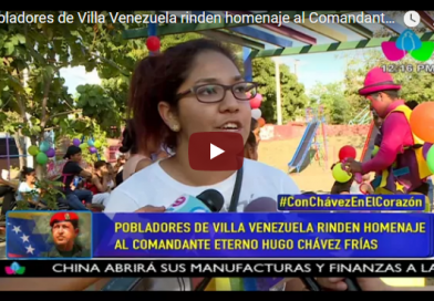 Pobladores de Villa Venezuela rinden homenaje al Comandante Eterno Hugo Chávez Frías