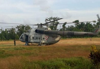 Helicóptero apagafuegos llega a San Juan de Nicaragua