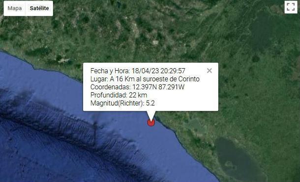 Fuerte sismo sacude el pacífico de Nicaragua