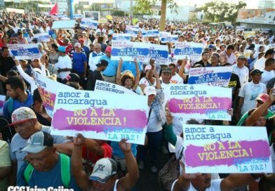 Masaya: Nindiriseños se presentan en delegación del INSS para demostrar su total respaldo