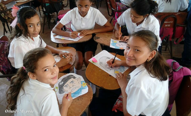 Niños de Villa Fraternidad rinden homenaje al Comandante Tomás Borge