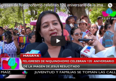 Feligreses de Niquinohomo celebran 120 aniversario de la imagen de Jesús Resucitado