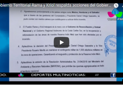 Gobierno Territorial Rama y Kriol respalda acciones del Gobierno Sandinista en Indio Maíz