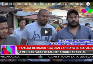 Familias de Boaco realizan caminata en respaldo a medidas para fortalecer seguridad social