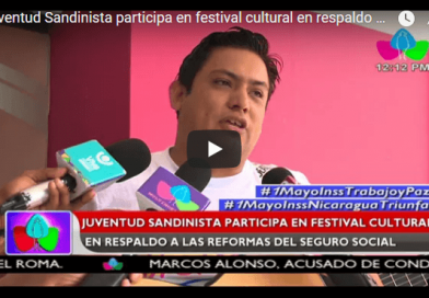 Juventud Sandinista participa en festival cultural en respaldo a las reformas del seguro social