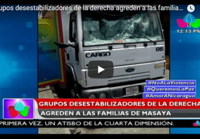 Grupos desestabilizadores de la derecha agreden a las familias de Masaya