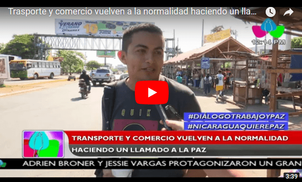 Trasporte y comercio vuelven a la normalidad haciendo un llamado a la paz