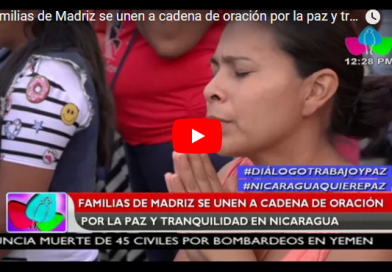 Familias de Madriz se unen a cadena de oración por la paz y tranquilidad en Nicaragua