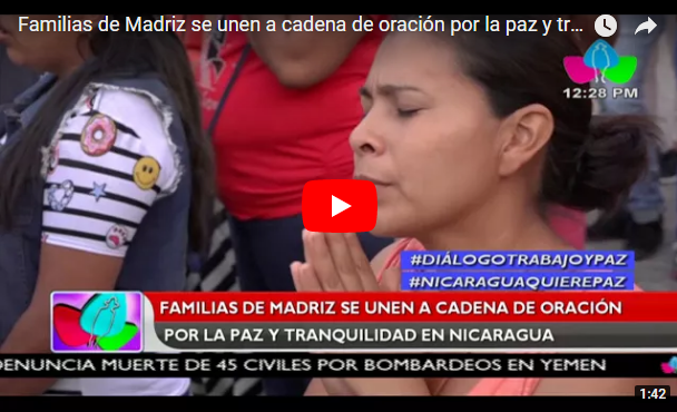 Familias de Madriz se unen a cadena de oración por la paz y tranquilidad en Nicaragua