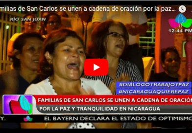 Familias de San Carlos se unen a cadena de oración por la paz y tranquilidad en Nicaragua
