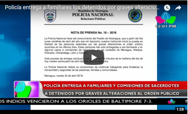 Policía entrega a familiares y comisiones de sacerdotes a detenidos por graves alteraciones al Orden Público