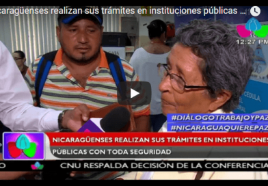 Nicaragüenses realizan sus trámites en instituciones públicas con toda seguridad