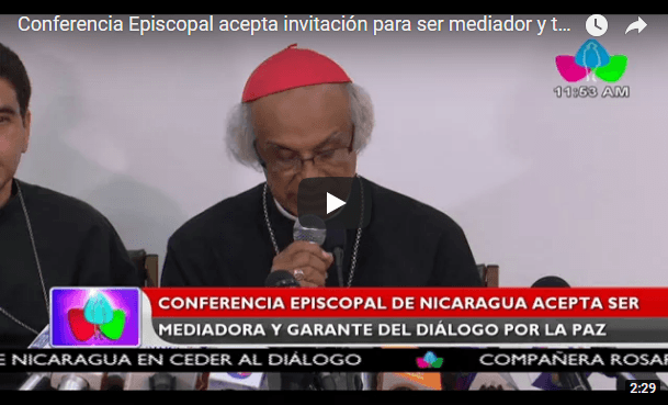 Conferencia Episcopal acepta invitación para ser mediador y testigo en el diálogo por la paz 