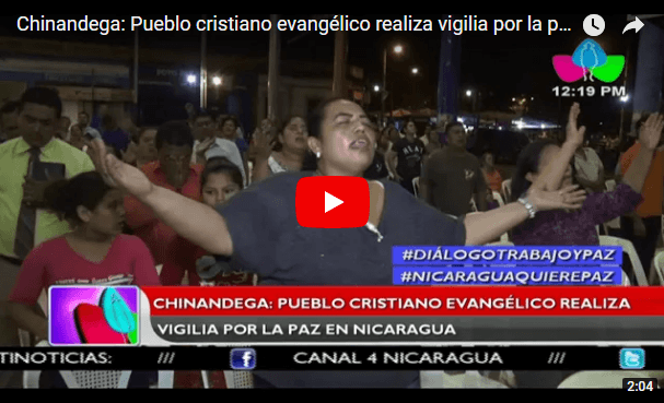 Chinandega: Pueblo cristiano evangélico realiza vigilia por la paz en Nicaragua