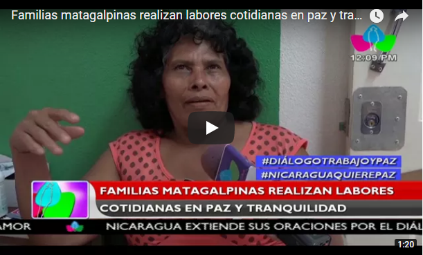 Familias matagalpinas realizan labores cotidianas en paz y tranquilidad