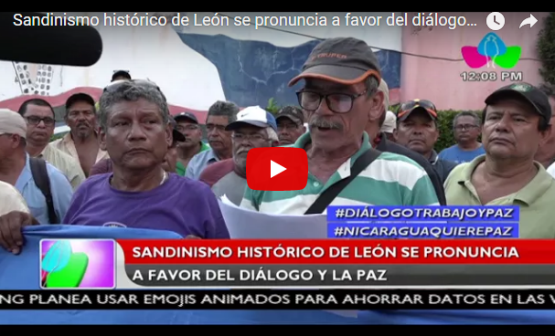 Sandinismo histórico de León se pronuncia a favor del diálogo y la paz
