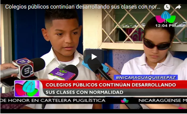 Colegios públicos continúan desarrollando sus clases con normalidad