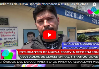 Estudiantes de Nueva Segovia retornaron a sus aulas de clases en paz y tranquilidad