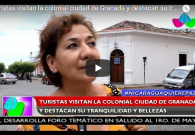 Turistas visitan la colonial ciudad de Granada y destacan su tranquilidad y belleza