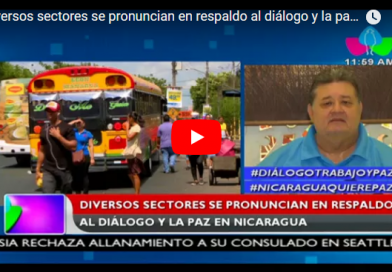 Diversos sectores se pronuncian en respaldo al diálogo y la paz en Nicaragua