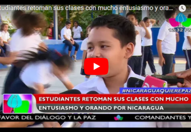 Estudiantes retoman sus clases con mucho entusiasmo y orando por Nicaragua