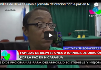 Familias de Bilwi se unen a jornada de oración por la paz en Nicaragua