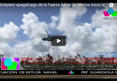 Helicóptero apagafuego de la Fuerza Aérea de México inicia labores en Reserva Indio Maíz
