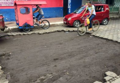 Calles destruidas en Chinandega