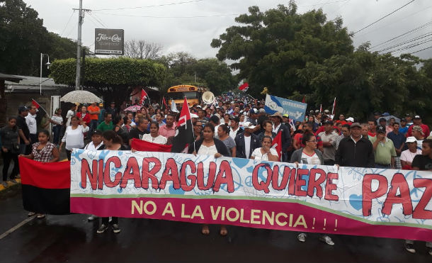 Familias de San Jorge dicen si al diálogo y la paz en Nicaragua
