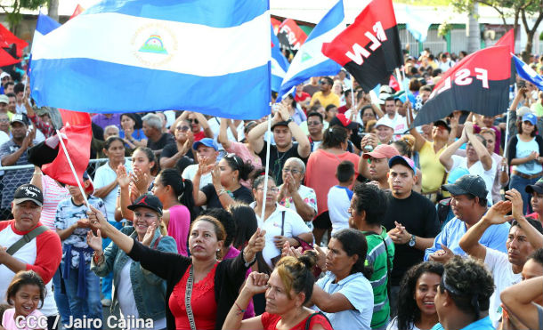 Pueblo capitalino unido por la paz en Nicaragua