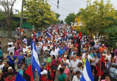 El pueblo trabajador de Juigalpa marcha en rechazo a los tranques