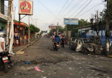 Así quedó Chinandega después de la trifulca orquestada por vándalos de la derecha
