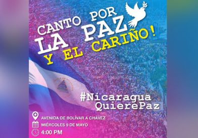 Pueblo nicaragüense pedirá por la Paz y el Cariño desde la Avenida de Bolívar a Chávez