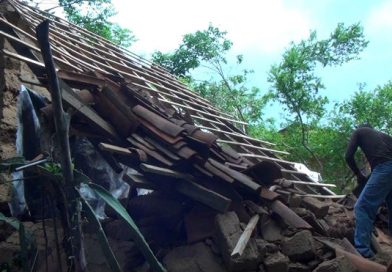 Ocotal: Vivienda colapsa por fuertes aguaceros en el barrio Cristo del Rosario