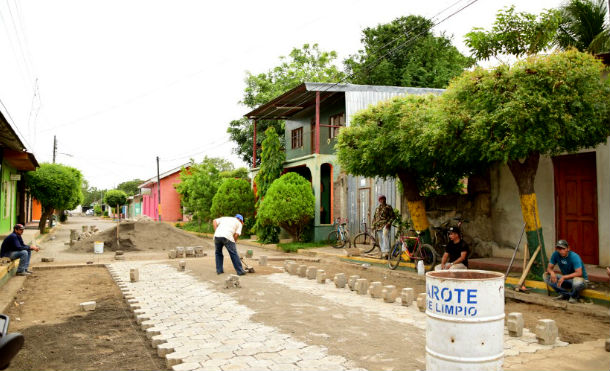 Avanza reparación de calles en Nagarote