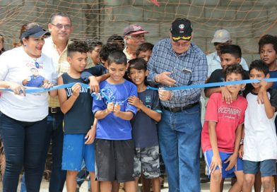 Día alegre e histórico para la niñez y juventud de Ciudad Sandino, al estrenar hermosa cancha multiusos
