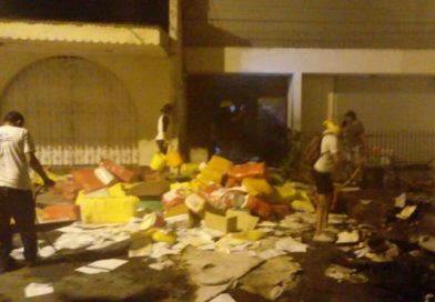 Grupos delincuenciales de la derecha queman Instituto Dr. Carlos Vega Bolaños de Masaya