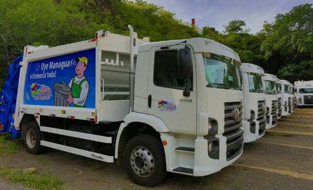 Alcaldía de Managua adquiere nuevos camiones recolectores de basura