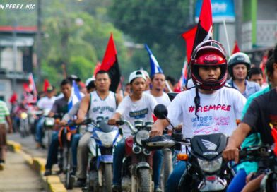 Multitudinaria caravana en Siuna para celebrar el 39/19 de la Revolución Popular Sandinista
