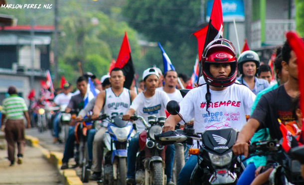 Multitudinaria caravana en Siuna para celebrar el 39/19 de la Revolución Popular Sandinista