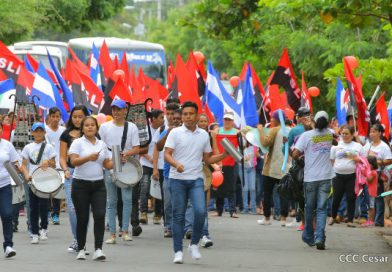 Militancia Sandinista de Managua grita presente al Comandante José Benito Escobar