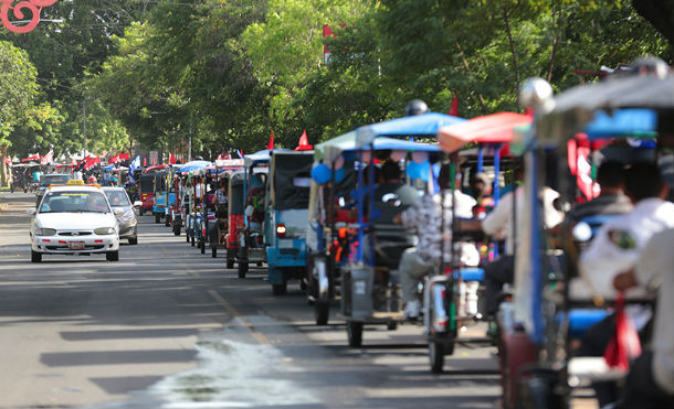 Caponeras recorren Managua por el 39/19 de la Revolución Popular Sandinista